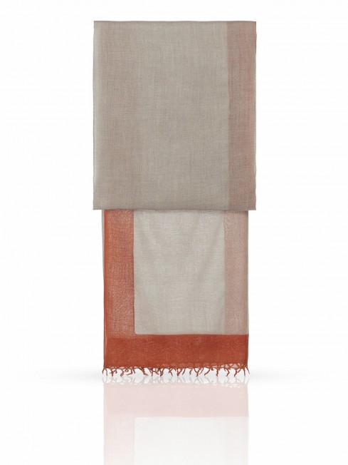 Палантин Унисекс W-BORDE/TAUPE.RUST